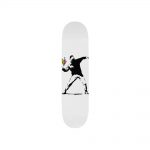 Banksy x Medicom Flower Bomber I Skateboard Deck White
