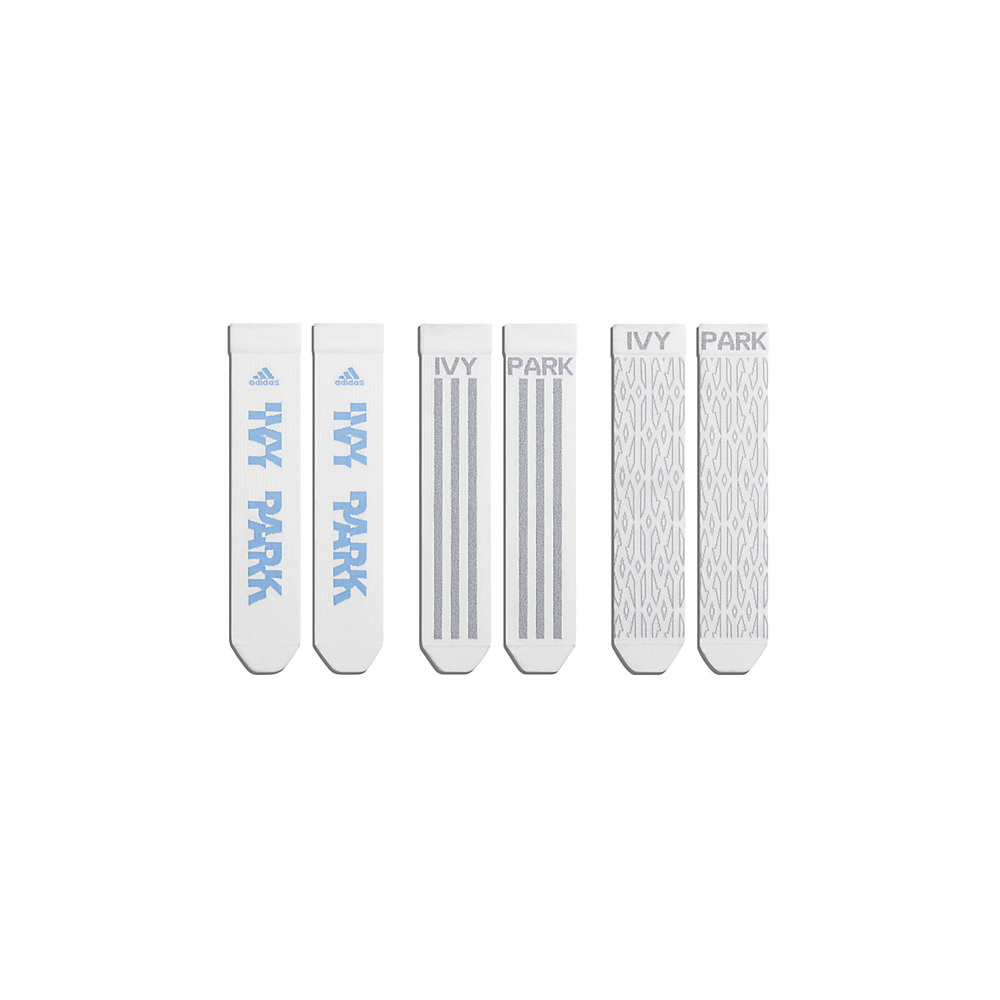 adidas Ivy Park Logo Socks (3 Pairs) Core White/Light Blueadidas Ivy ...