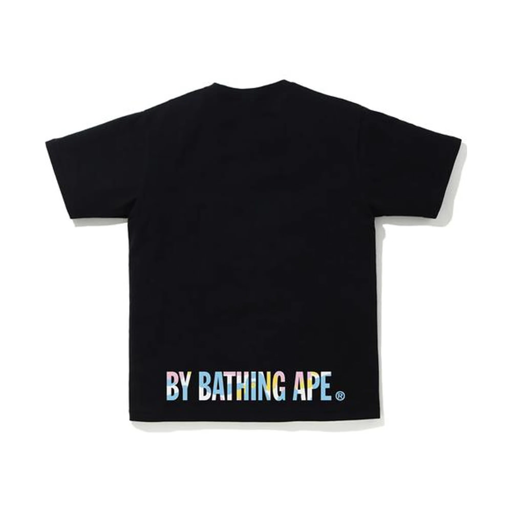 Bape New Multi Camo Ape Face Tee BlackBape New Multi Camo Ape Face