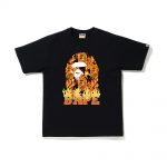Bape Ape Head Flame T-shirt Black/orange