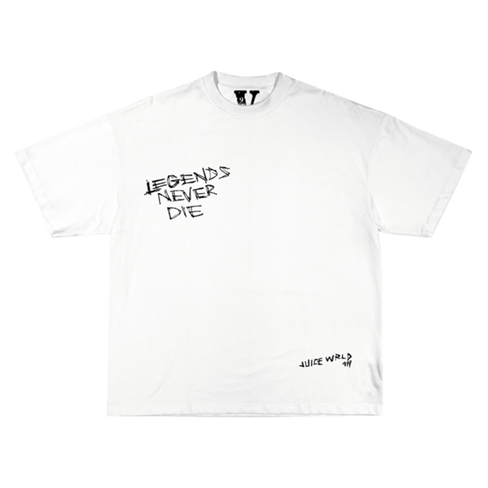Juice Wrld x Vlone Legends Never Die T-Shirt WhiteJuice Wrld x Vlone ...