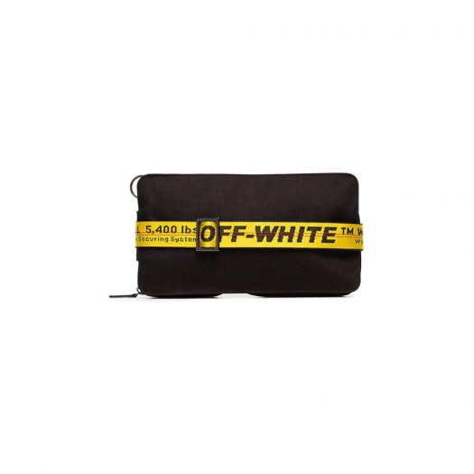 OFF-WHITE Hip Bag Cordura Logo Print Black Yellow in Polyamide with Gunmetal-tone