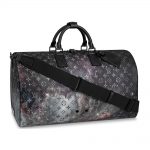 Louis Vuitton Keepall Bandouliere Monogram Galaxy 50 Black Multicolor in Coated Canvas with Black-tone