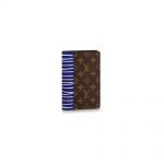 Louis Vuitton Pocket Organizer Monogram (3 Card Slot) Patchwork Brown/Blue in Coated Canvas/Cowhide Leather