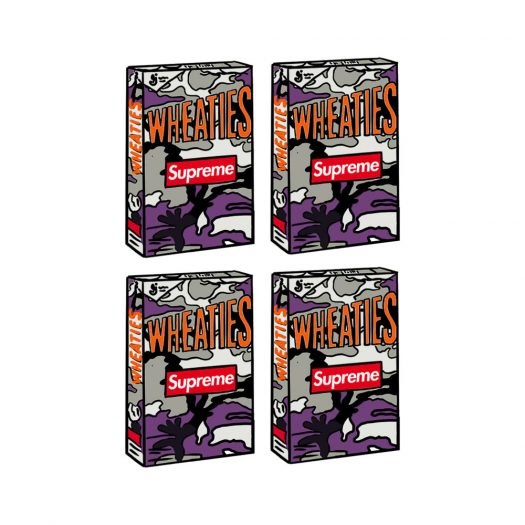 Supreme Wheaties Cereal Box Purple Camo 4x Lot (Not Fit For Human Consumption)