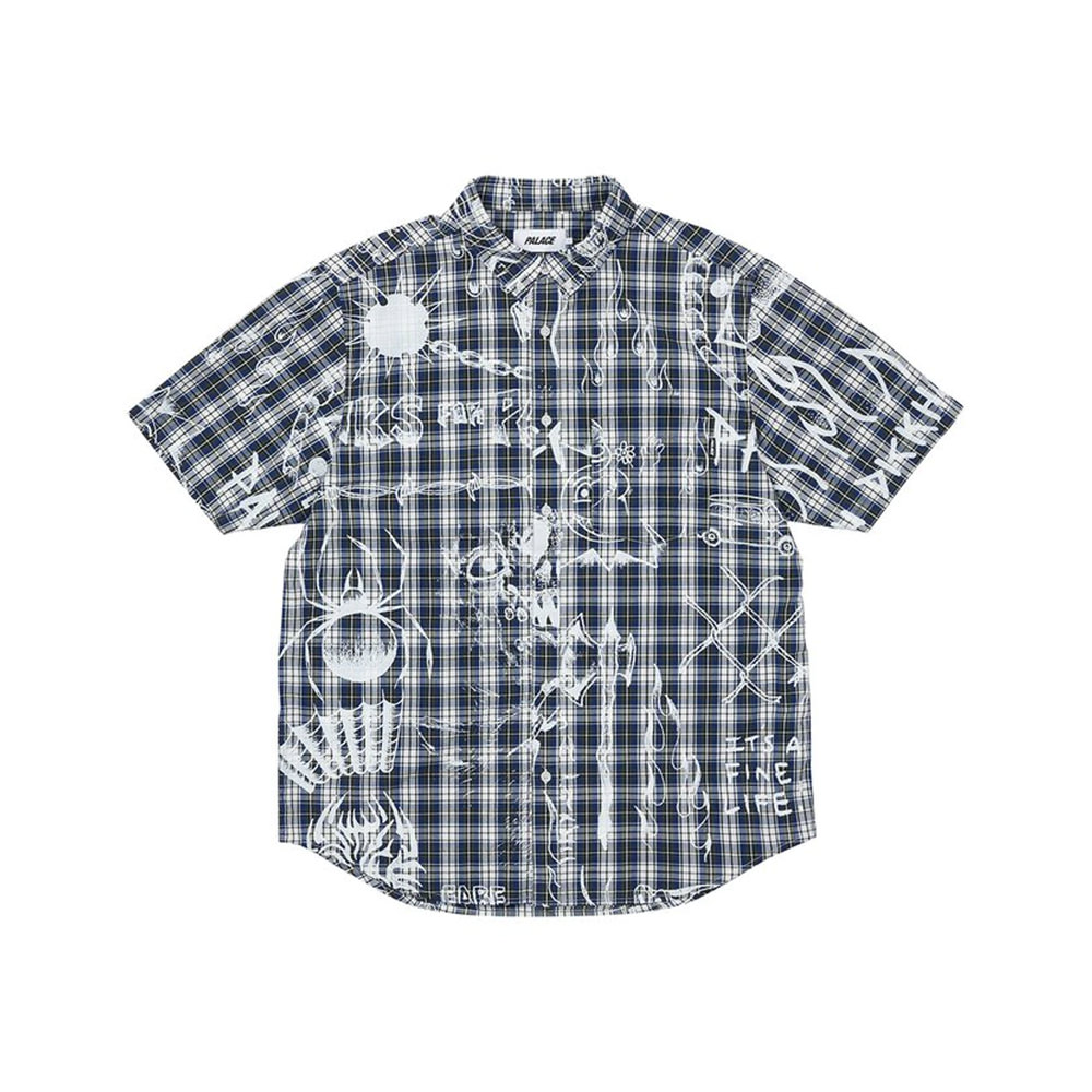 Palace Lotties Shirt Blue CheckPalace Lotties Shirt Blue Check - OFour