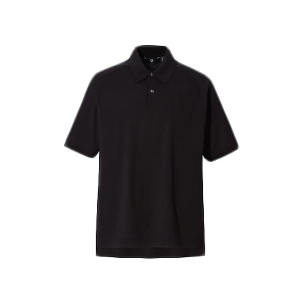 Uniqlo x Jil Sander Cotton Knitted Polo Shirt BlackUniqlo x Jil