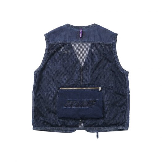 Palace x The North Face Purple Label Indigo Ripstop Mesh Vest Indigo