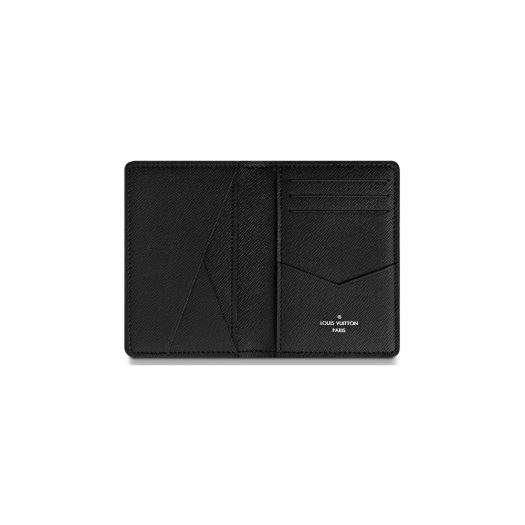 Louis Vuitton Pocket Organizer Damier Graphite Map Black Lining in Coated Canvas
