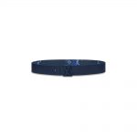 Louis Vuitton LV Shape Reversible Belt 40 MM Dark Blue in Canvas/Leather with Blue-tone