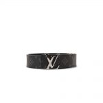 Louis Vuitton Initiales Belt Monogram Eclipse Black/Gray in Canvas with Silver-tone