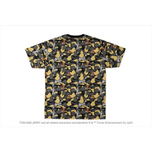 Bape X Tom And Jerry Camo Madison Avenu Tee Beige