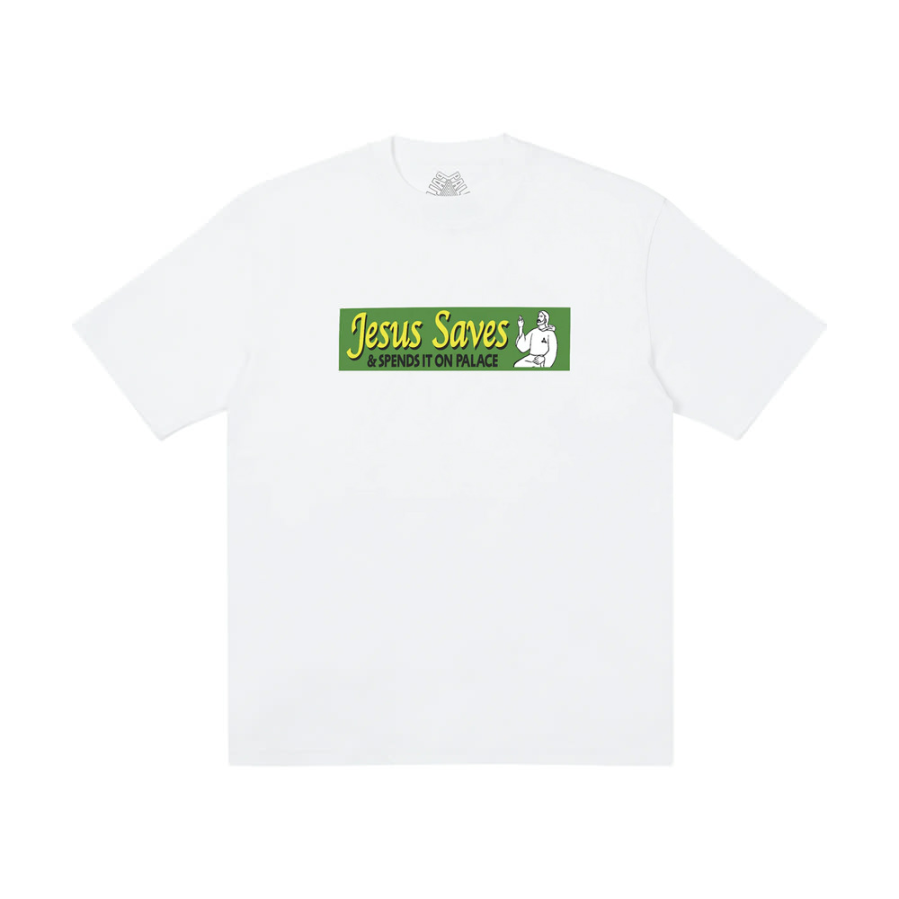 Palace Jesus Saves T-Shirt WhitePalace Jesus Saves T-Shirt White