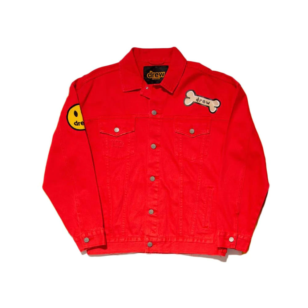 drew house buddy trucker jacket washed reddrew house buddy trucker