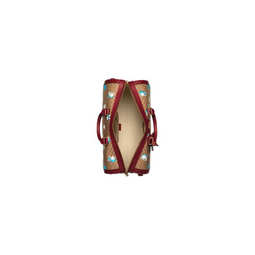 Gucci x Doraemon Duffle Bag Medium Ebony/Beige in Canvas with Gold-tone