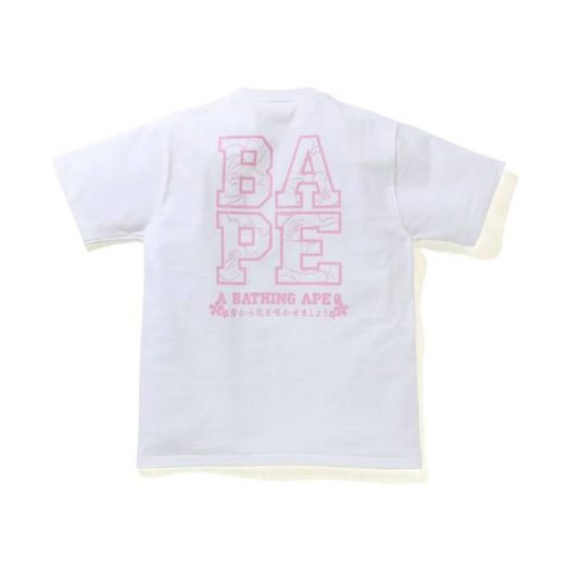 Bape Sakura Photo Ape Head Tee (Ss21) White