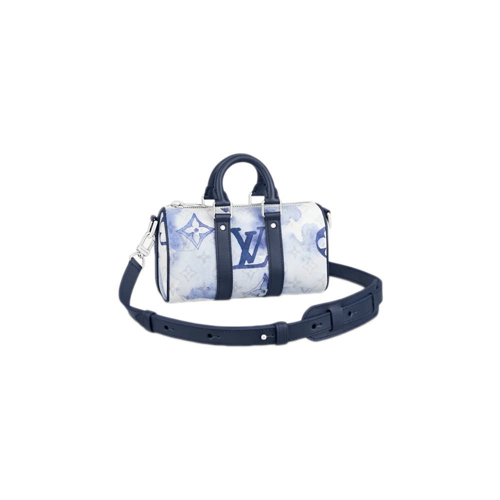 Louis Vuitton Keepall Bandouliere Clouds Monogram 50 Blue in Coated Canvas  with Silver-tone - US