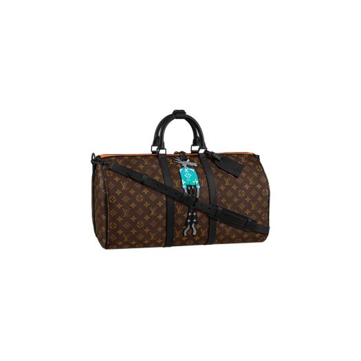 Louis Vuitton Keepall Bandouliere 50 in Coated Canvas with Black-tone