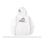 Bape X Tom And Jerry Footprints Pullover Hoodie White