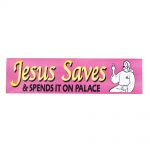 Palace Jesus Saves Bumper Sticker Purple