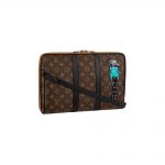 Louis Vuitton Keepall Pouch in Coated Canvas with Black-tone