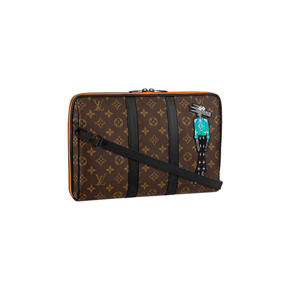 Louis Vuitton Keepall Pouch in Coated Canvas with Black-toneLouis
