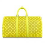 Louis Vuitton Keepall Bandouliere Monogram Mesh 50 Yellow in Mesh/Leather with Silver-tone