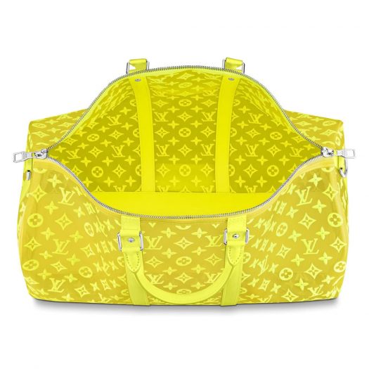 Louis Vuitton Keepall Bandouliere Monogram Mesh 50 Yellow in Mesh/Leather with Silver-tone