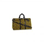 Louis Vuitton Keepall Triangle Bandouliere Monogram Tuffetage 50 Yellow in Coated Canvas with Matte Black-tone
