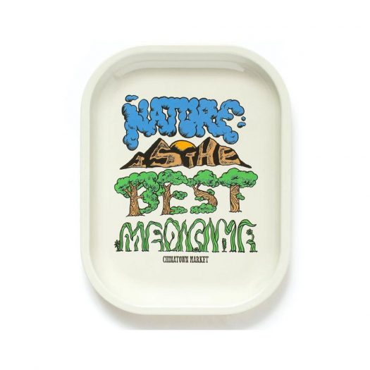 Chinatown Market Nature Is The Best Medicine Tray White/Green