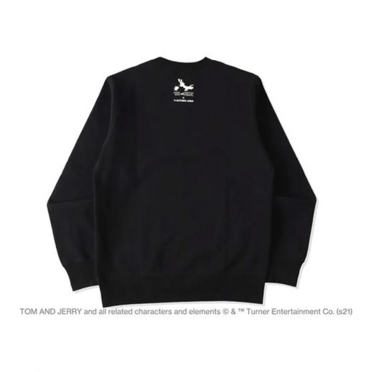 Bape X Tom And Jerry Painting Crewneck Black