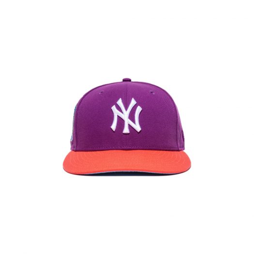 Jae Tips x Hat Club Yankee 5950 Subway Series On Field Fitted Hat Purple/Salmon