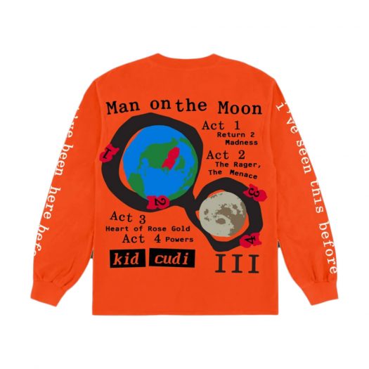 Kid Cudi CPFM For MOTM III Return 2 Madness L/S T-Shirt Orange