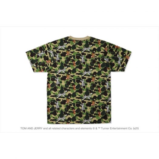 Bape X Tom And Jerry Camo Tee Green