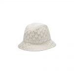 Gucci GG Lame Bucket Hat White/Silver in Lame
