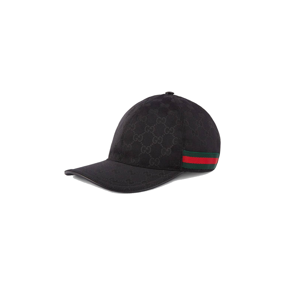 Gucci Original GG Canvas Hat with Web Black in CanvasGucci Original GG Canvas Baseball Hat with Web Black in Canvas - OFour