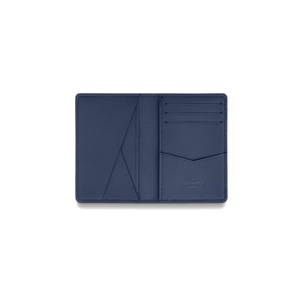 LOUIS VUITTON Pocket Organizer Damier Cobalt Canvas Card Case Navy-US