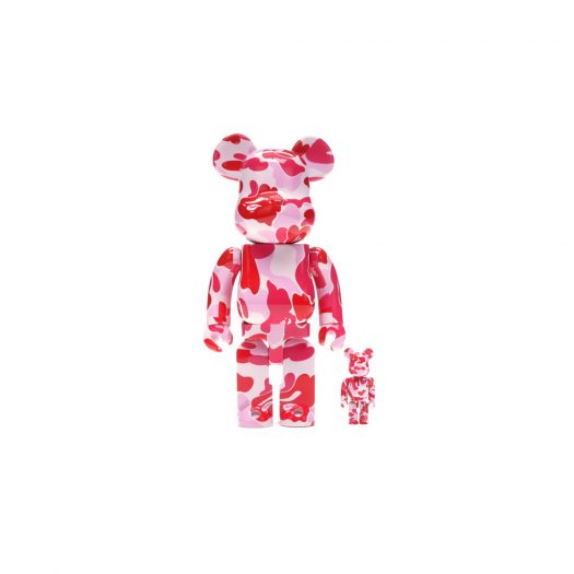 Bearbrick A Bathing Ape ABC Camo 100% & 400% Set Pink