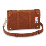 Louis Vuitton x NBA Soft Trunk Wallet Ball Grain Leather Brown in Leather with Gold-tone