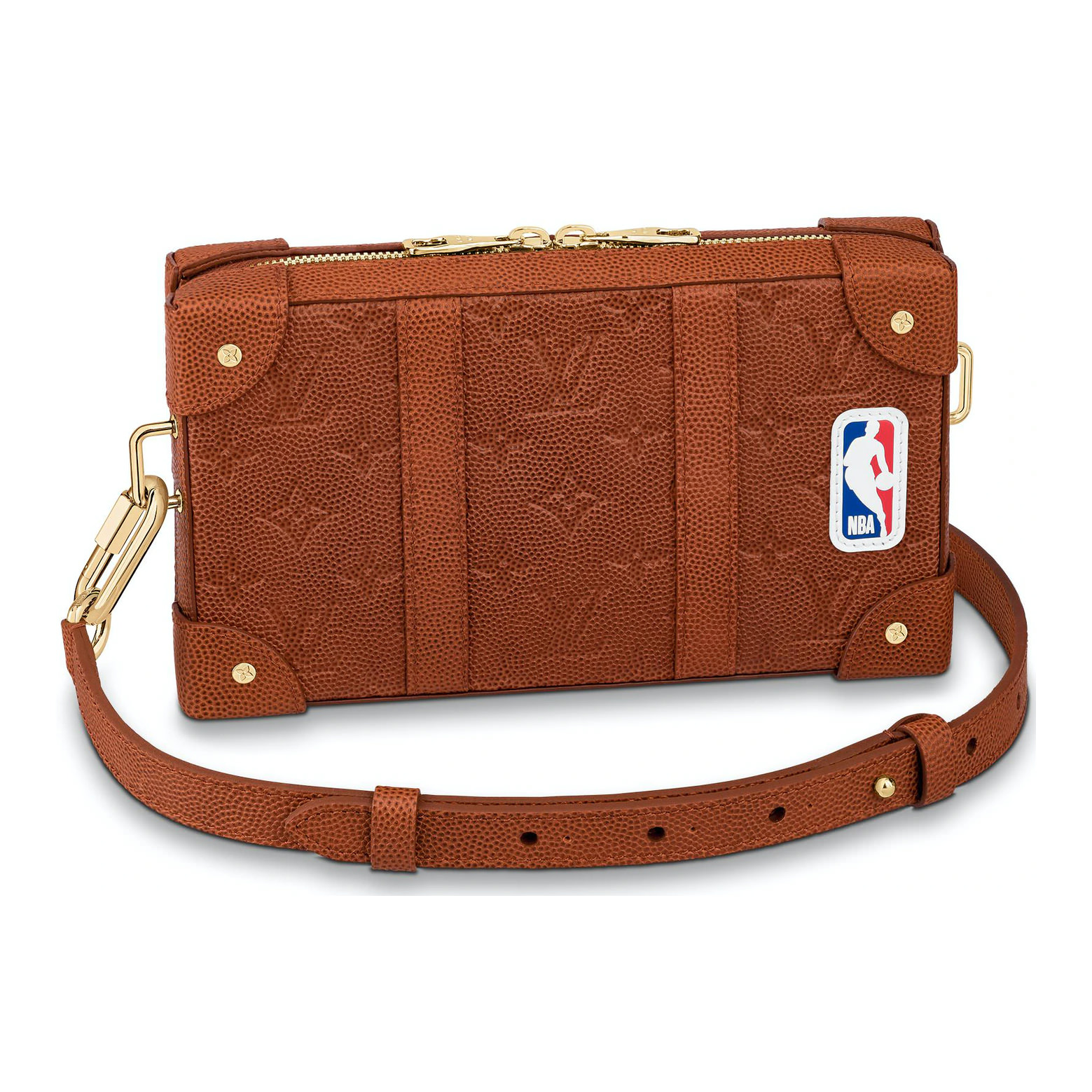 Louis Vuitton x NBA Soft Trunk Wallet Ball Grain Leather Brown in ...