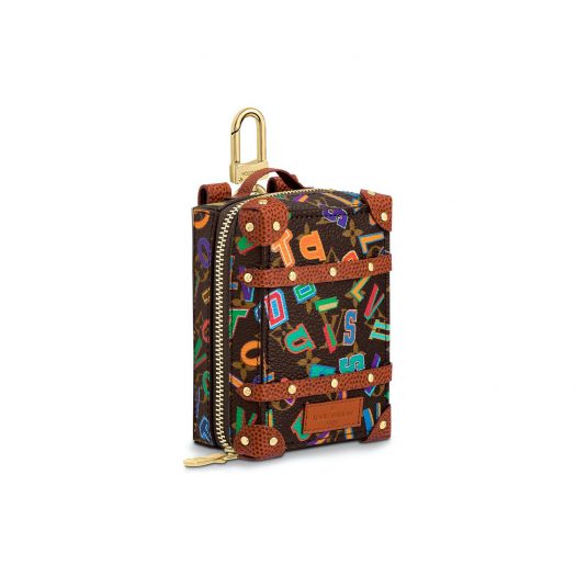 Louis Vuitton x NBA Backpack Trunk Bag Charm & Pouch Mini Monogram Brown in Leather with Gold-tone