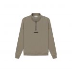 FEAR OF GOD ESSENTIALS Half Zip Sweater Taupe