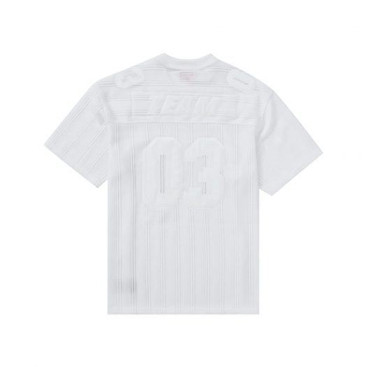 Supreme Mesh Stripe Football Jersey White