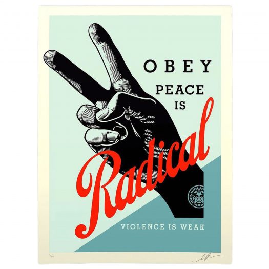Shepard Fairey Obey Radical Peace Print (Signed, Edition of 375) Blue