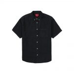 Supreme Embossed Denim S/S Shirt Black