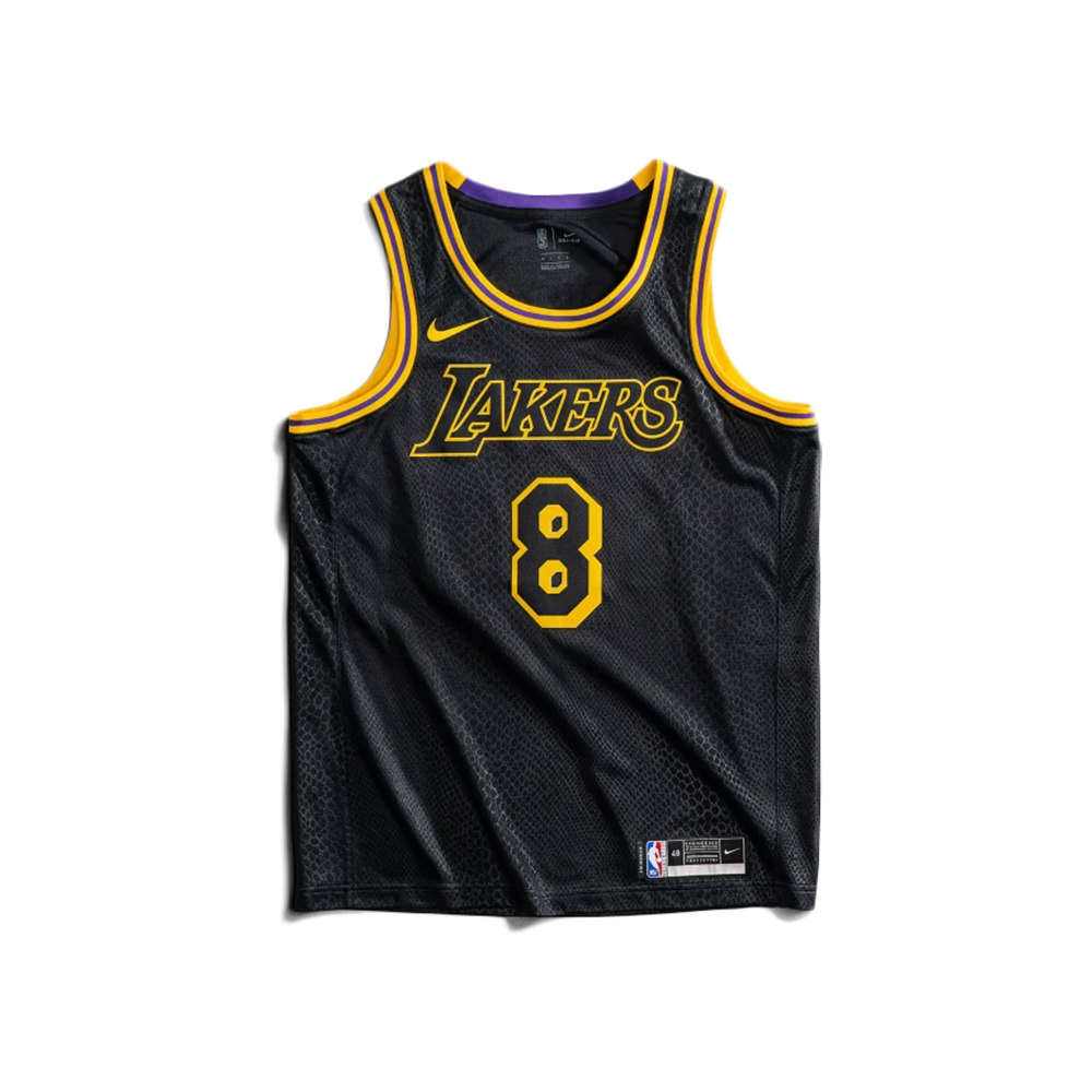 NIKE KOBE BRYANT LA LAKERS BLACK MAMBA CITY EDITION SWINGMAN #8 JERSEY sz  52 XL