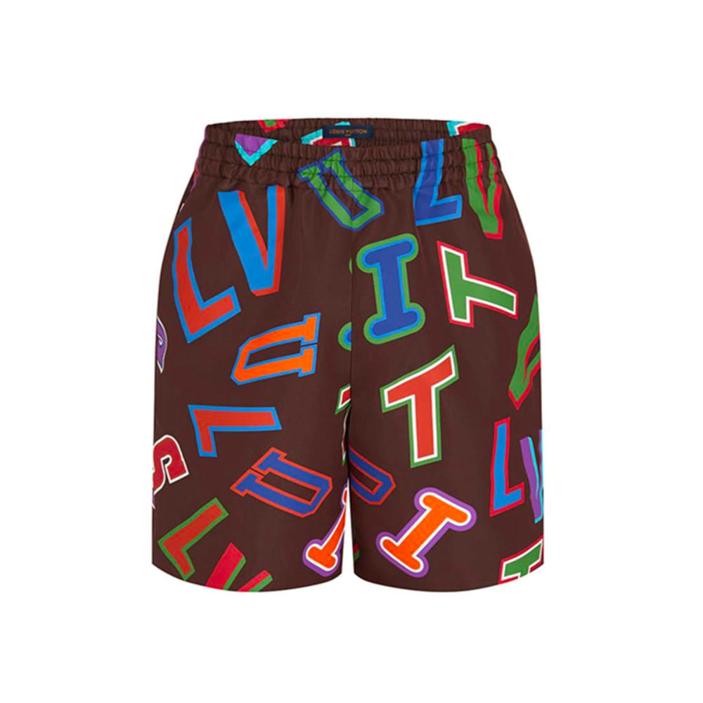 Louis Vuitton x NBA Brown & Multicolor-Letters Shirt