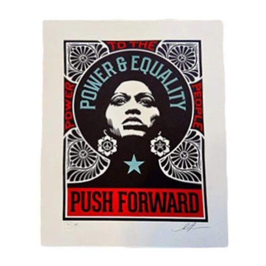 Shepard Fairey Push Forward Letterpress (Signed, Edition of 500)
