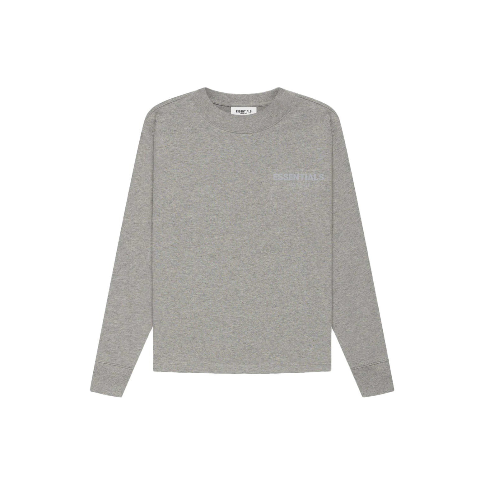 FEAR OF GOD ESSENTIALS Kids Long Sleeve T-shirt Heather Oatmeal/Dark ...