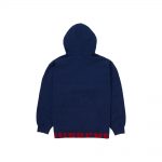 Supreme Cropped Logos Hooded Sweatshirt Dark Blue
